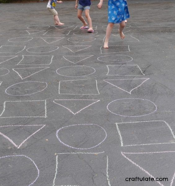 Chalk Shapes Jumping Game Craftulate