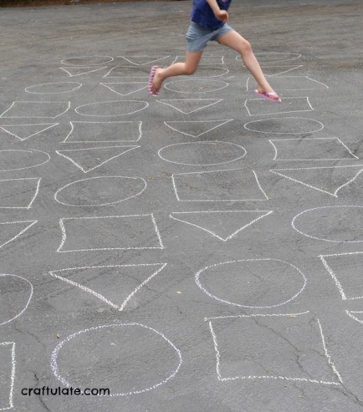 Chalk Shapes Jumping Game Craftulate