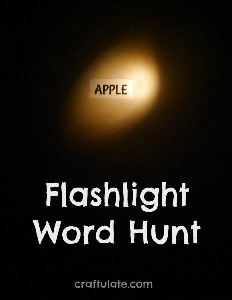 Flashlight Word Hunt - a seriously fun game for kids to play in the dark!