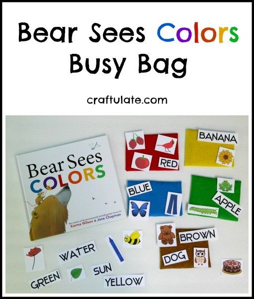 Bear Sees Colors Busy Bag - such a fun idea for tots