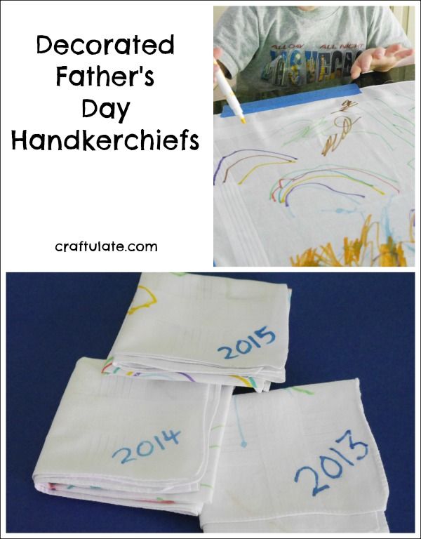 Decorated Father's Day Handkerchiefs - a wonderful tradition