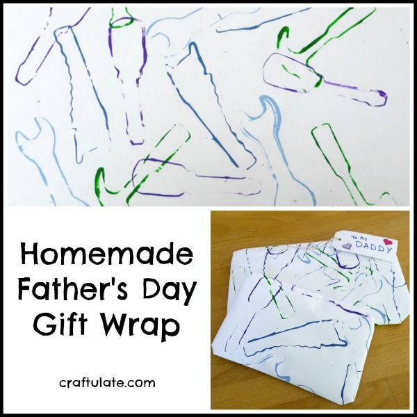 Homemade Fathers Day Gifts for Handy Dads - 8 craft ideas including cards and gift wrap!