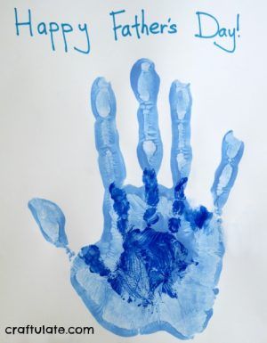 Father's Day Handprint Card - Craftulate