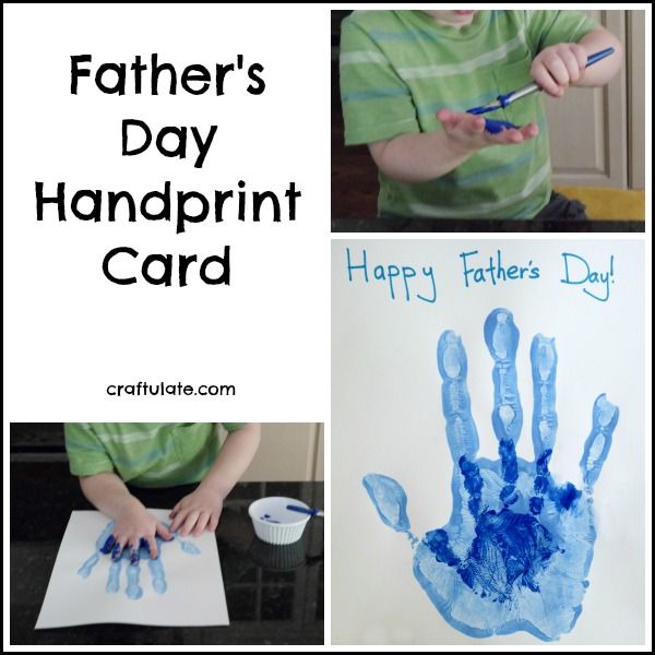 Father's Day Handprint Card - a classic keepsake