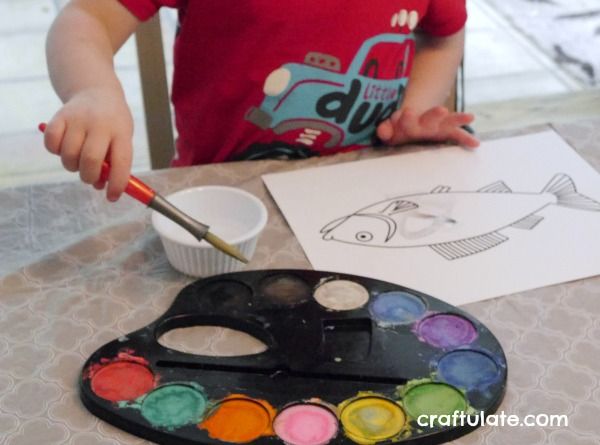 Fine Motor Cereal Fish Craft