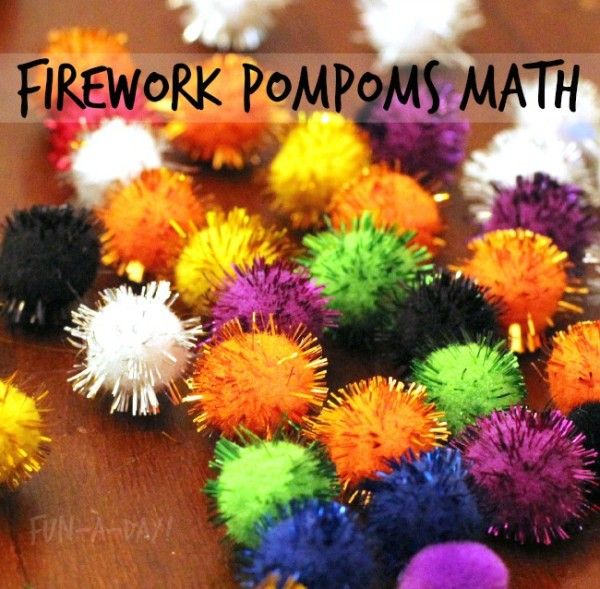 Firework Pom Poms Math