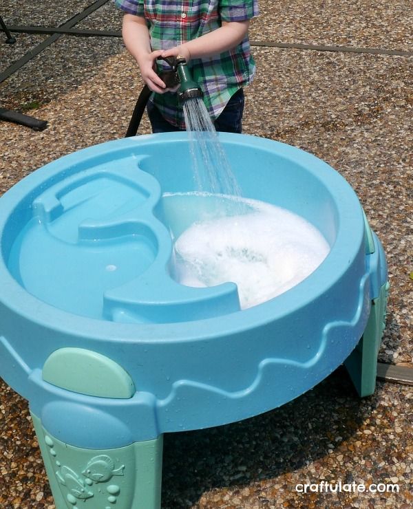 Soap Foam Water Play - good clean fun!