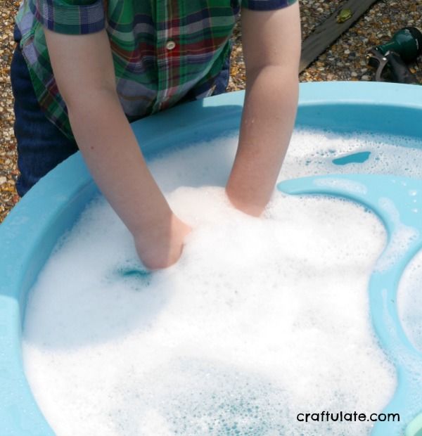 Soap Foam Water Play - good clean fun!