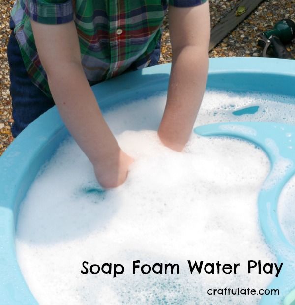 Soap Foam Water Play - good clean fun!