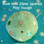 Blue and Silver Sparkly Play Dough