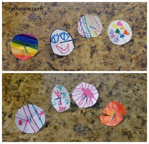 Super Easy Homemade Spinning Tops