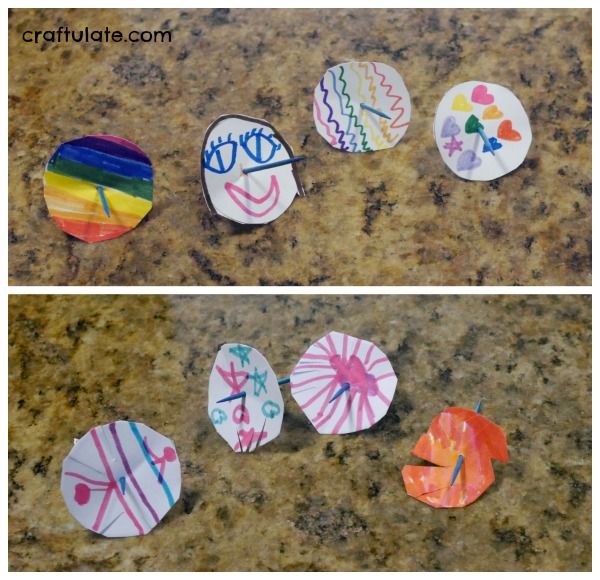 Super Easy Homemade Spinning Tops