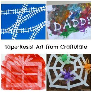 Tape Resist Art from Craftulate