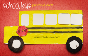 School Bus Printable Craft