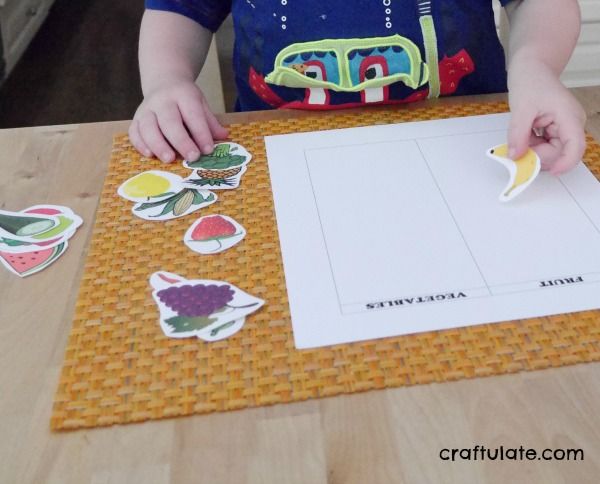 Fruit or Vegetable Game for Kids - with free printable!