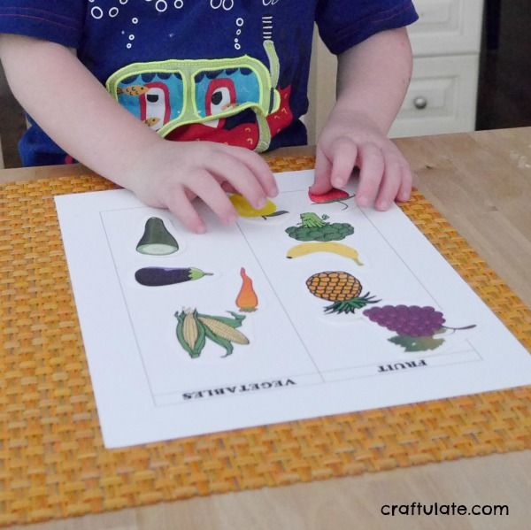 Fruit or Vegetable Game for Kids - with free printable!