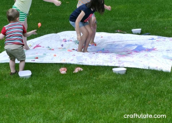 Paint Bombs - a messy outdoor art activity
