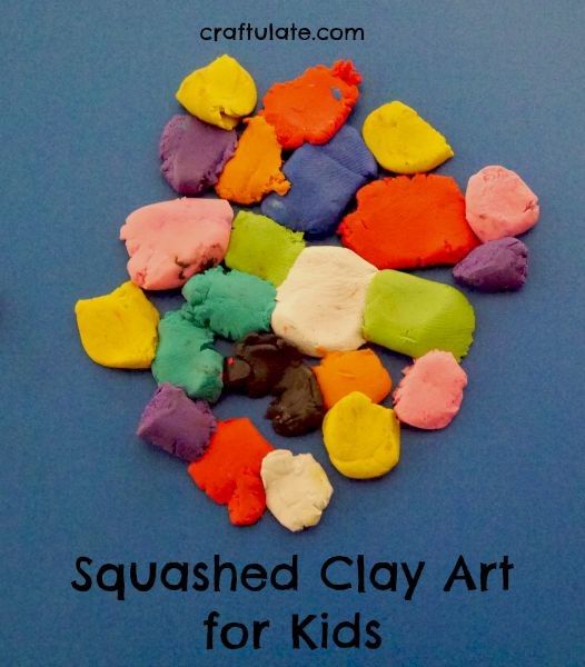 Squashed Clay Art for Kids - process art and fine motor practice in one activity!