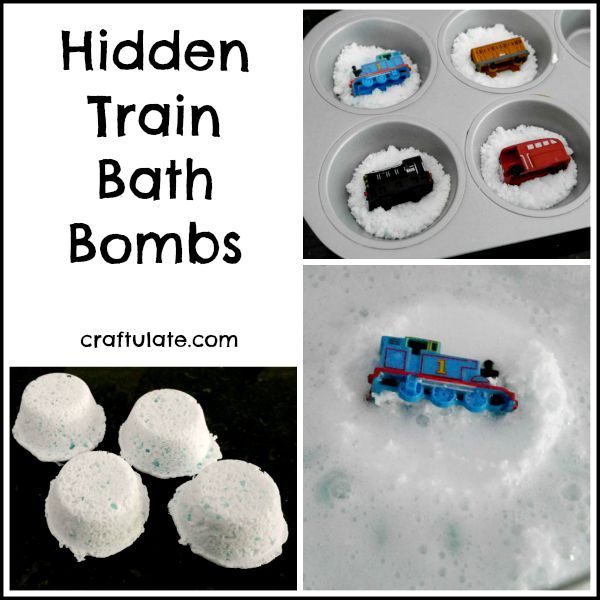 Hidden Train Bath Bombs - make bathtime more fun for kids!