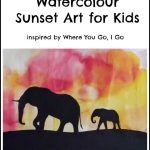 Watercolour Sunset Art for Kids