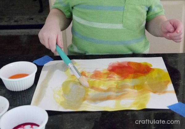 Watercolour Sunset Art for Kids