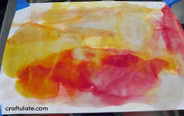 Watercolour Sunset Art for Kids