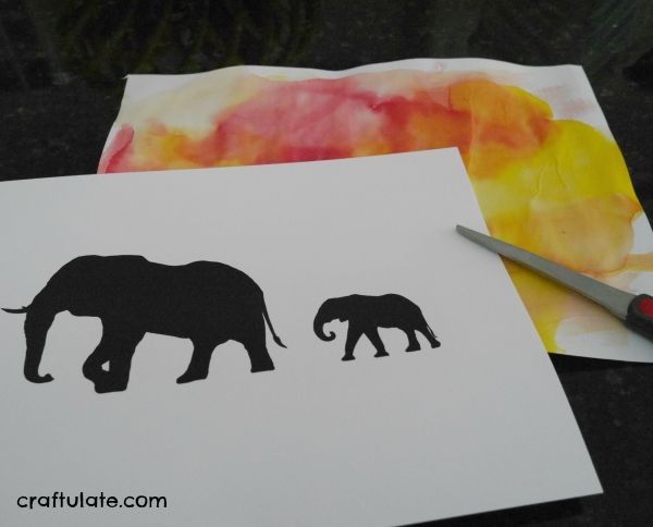 Watercolour Sunset Art for Kids