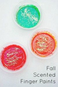 Homemade Paint Recipes {Fall Finger Paint} (1)