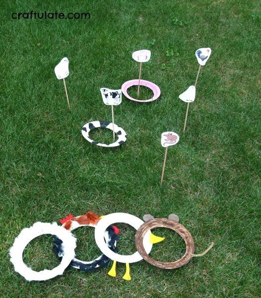 Farm Animal Ring Toss Game