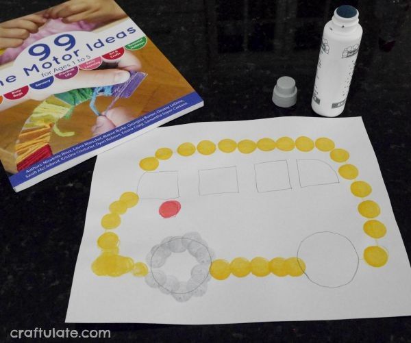 Fine Motor School Bus Activity