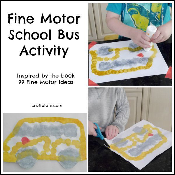 Fine Motor School Bus Activity