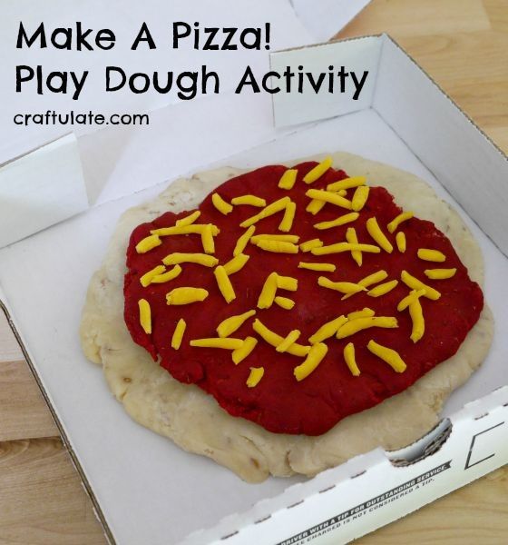 Make a Pizza Play Dough Activity - this fun play recipe actually smells like pizza!