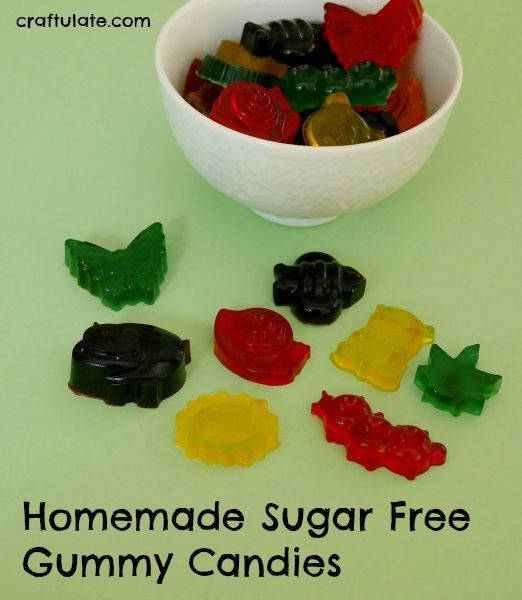 Homemade Sugar Free Gummy Candies - perfect snack for kids!
