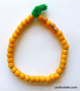 Bead and Pipe Cleaner Pumpkin