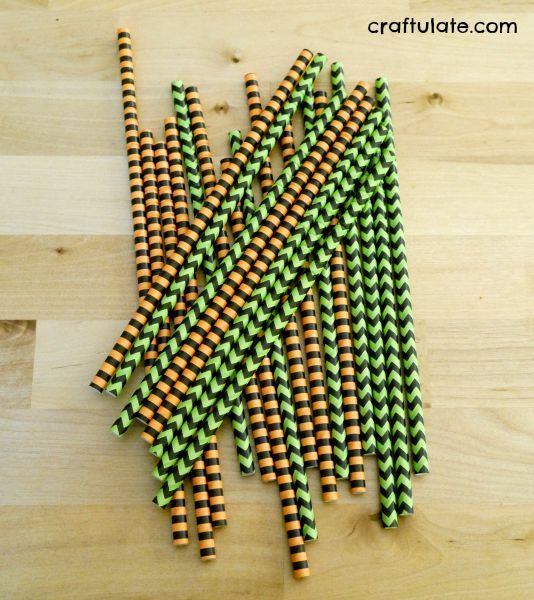 Pumpkin Craft with Straws