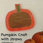Pumpkin Craft with Straws