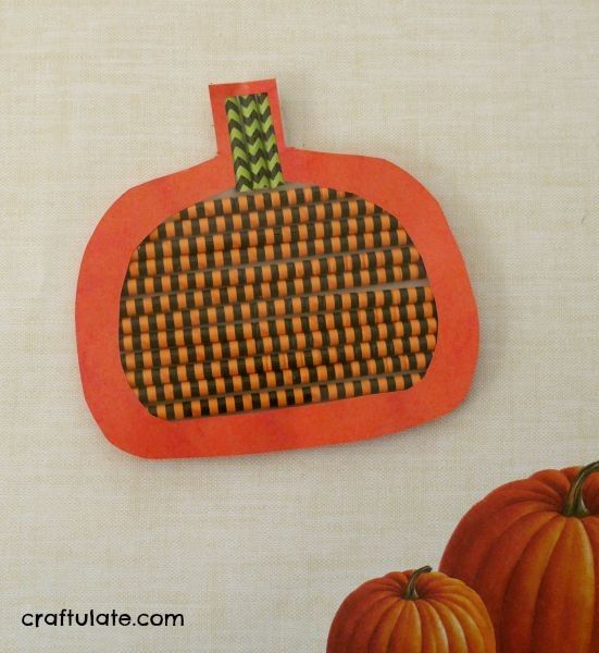 Pumpkin Craft with Straws
