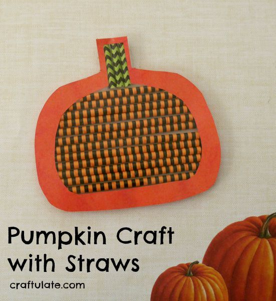 Pumpkin Craft with Straws - a fun activity for kids