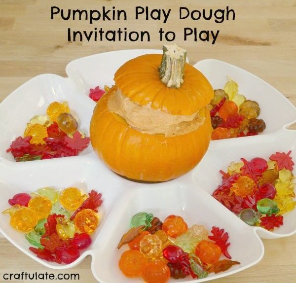 Pumpkin Play Dough Invitation to Play