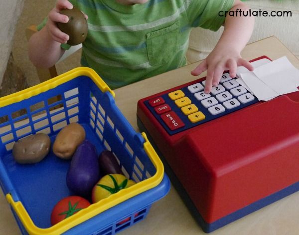 Vegetable Shop Pretend Play - great for imaginative kids!