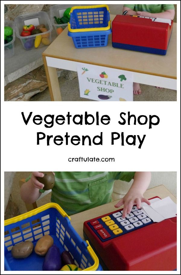 Vegetable Shop Pretend Play - great for imaginative kids!