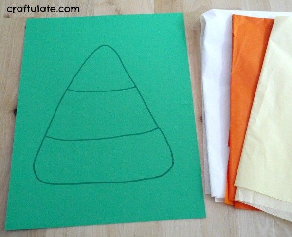 Easy Cotton Ball Stamped Candy Corn Craft for Kids - Crafting A Fun Life