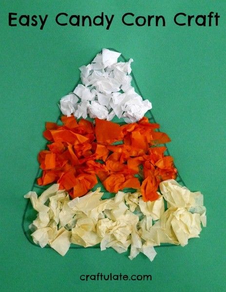 Easy Candy Corn Craft - a fun craft for Thanksgiving or Halloween parties!