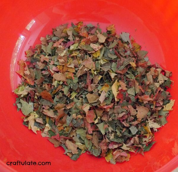 Crushed Leaf Collage for Kids - a fun art activity for the fall!