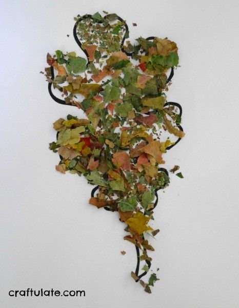 Crushed Leaf Collage for Kids - a fun art activity for the fall!