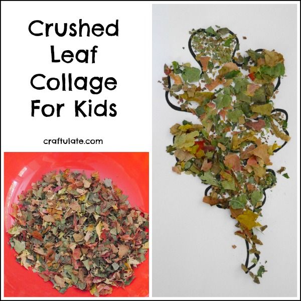 Crushed Leaf Collage for Kids - a fun art activity for the fall!