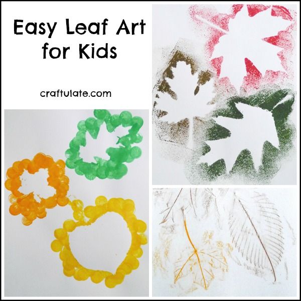 Easy Leaf Art for Kids - three different ways to celebrate fall with art!