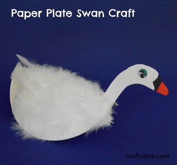 Paper Plate Swan Craft - to go with the book The Ugly Ducking