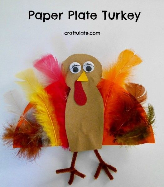 Paper Plate Turkey - a fun kids craft for Thanksgiving!