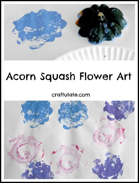 Acorn Squash Flower Art - a fun printing activity for kids!